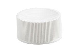 White ribbed bottle closure